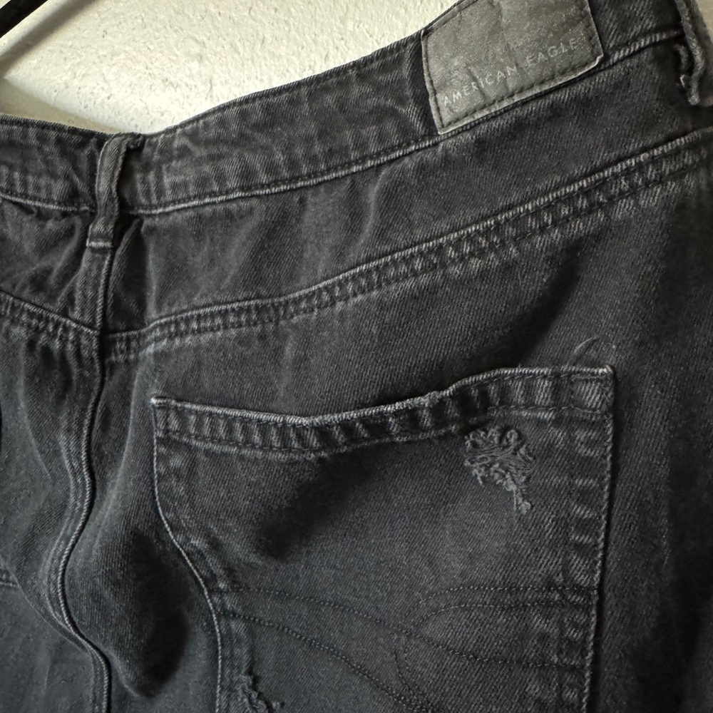 Black Skinny Jeans with Distressed Knees - Picture 3 of 3